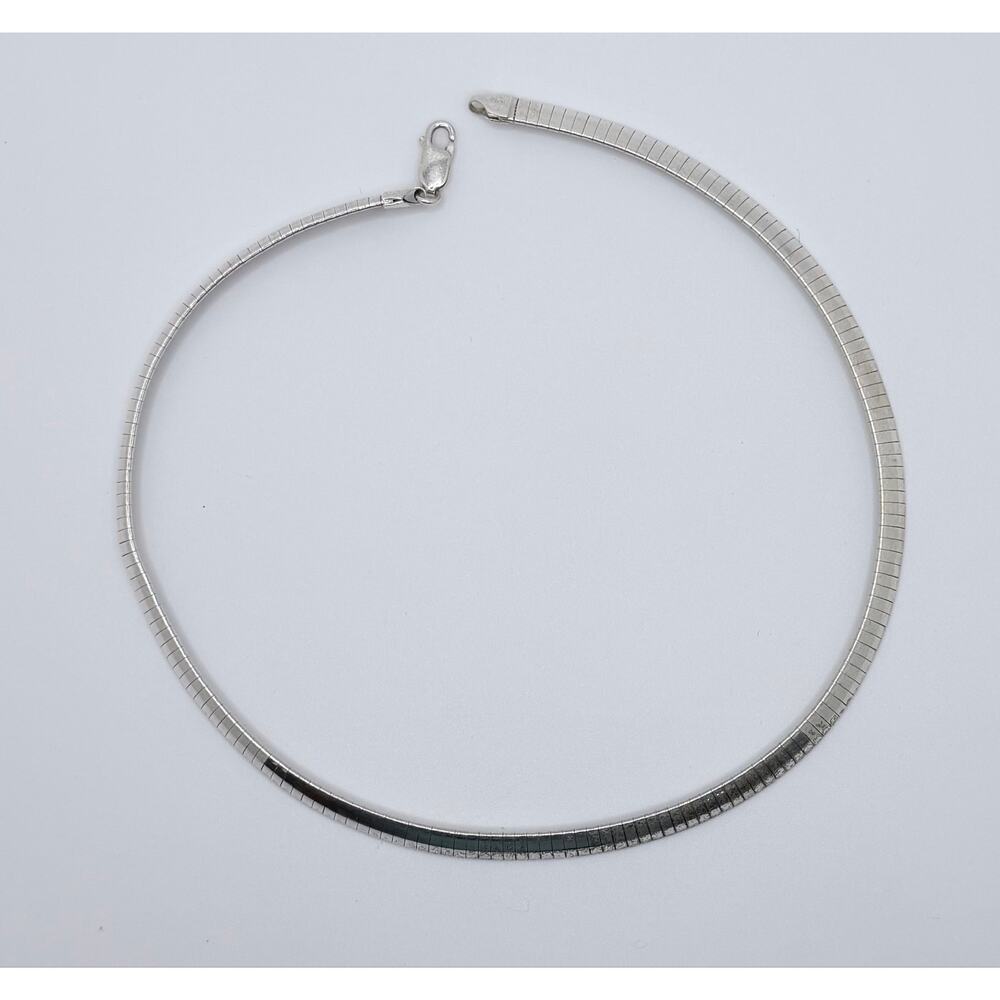 Vintage 925 Sterling Silver Omega Chain Necklace